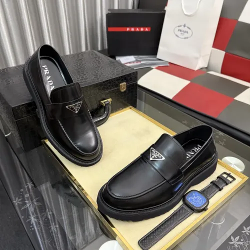 Prada Leather Shoes For Men #1443340 $115.00 USD, Wholesale Replica Prada Leather Shoes