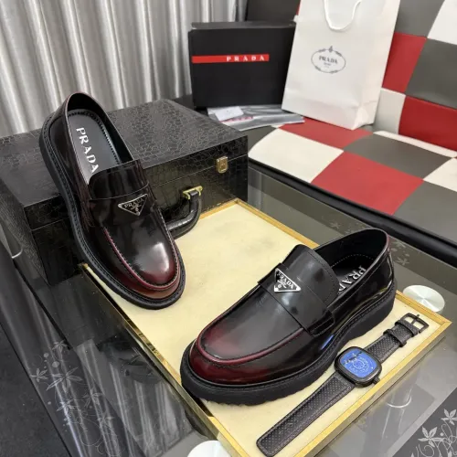 Prada Leather Shoes For Men #1443341 $115.00 USD, Wholesale Replica Prada Leather Shoes