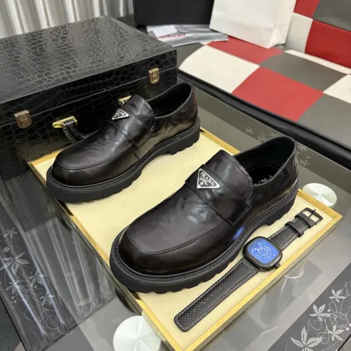 Prada Leather Shoes For Men #1443342 $115.00 USD, Wholesale Replica Prada Leather Shoes