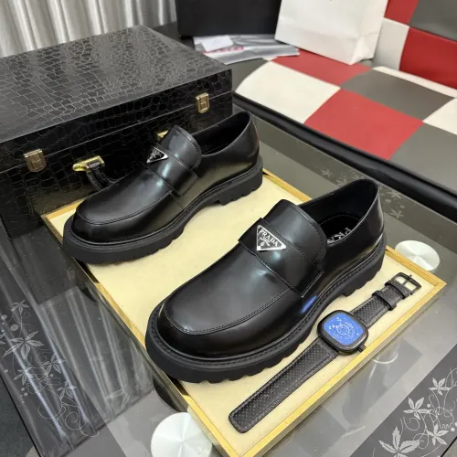 Prada Leather Shoes For Men #1443343 $115.00 USD, Wholesale Replica Prada Leather Shoes