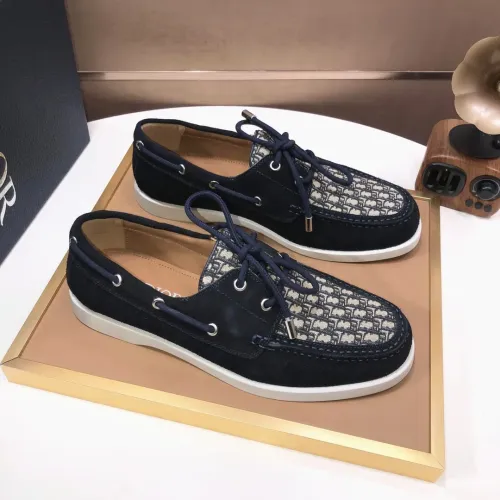 Replica Christian Dior Leather Shoes For Men #1443554 $102.00 USD for Wholesale