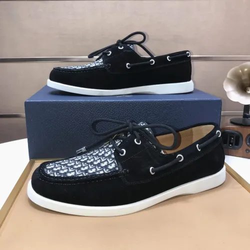 Christian Dior Leather Shoes For Men #1443555 $102.00 USD, Wholesale Replica Christian Dior Leather Shoes