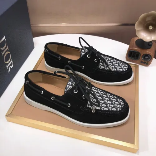 Replica Christian Dior Leather Shoes For Men #1443555 $102.00 USD for Wholesale