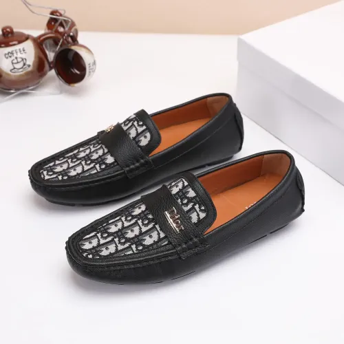 Christian Dior Leather Shoes For Men #1443592 $76.00 USD, Wholesale Replica Christian Dior Leather Shoes