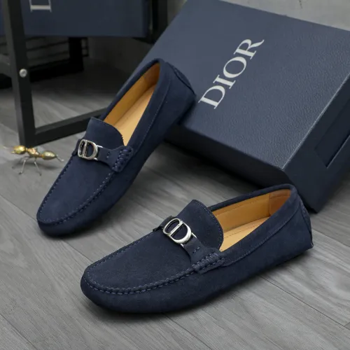 Christian Dior Leather Shoes For Men #1443593 $80.00 USD, Wholesale Replica Christian Dior Leather Shoes