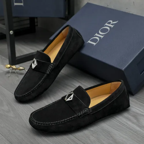 Christian Dior Leather Shoes For Men #1443594 $80.00 USD, Wholesale Replica Christian Dior Leather Shoes