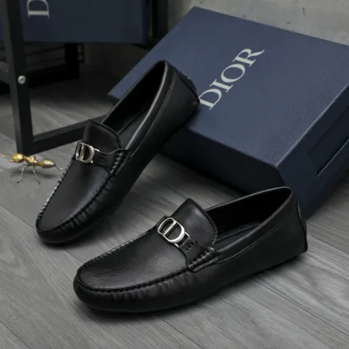 Christian Dior Leather Shoes For Men #1443595 $80.00 USD, Wholesale Replica Christian Dior Leather Shoes