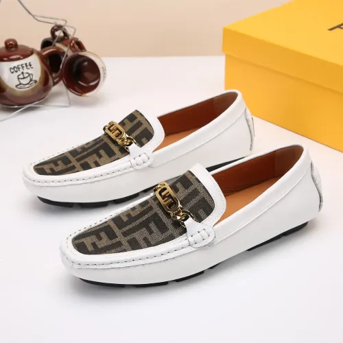 Fendi Leather Shoes For Men #1443609 $76.00 USD, Wholesale Replica Fendi Leather Shoes