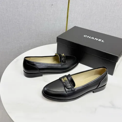 Replica Chanel Leather Shoes For Women #1443725 $108.00 USD for Wholesale
