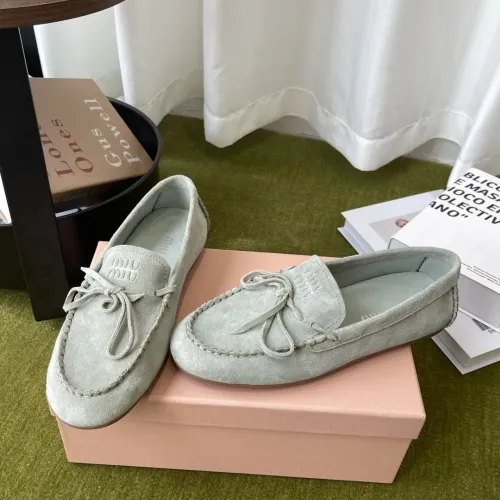 MIU MIU Flat Shoes For Women #1443728 $100.00 USD, Wholesale Replica MIU MIU Flat Shoes