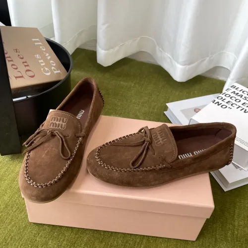 MIU MIU Flat Shoes For Women #1443729 $100.00 USD, Wholesale Replica MIU MIU Flat Shoes