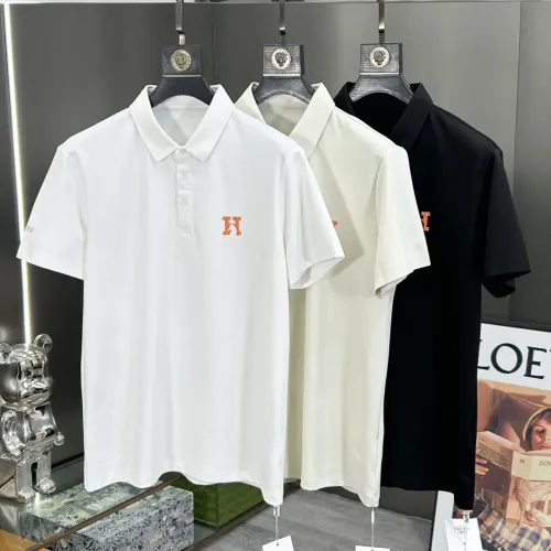 Replica Hermes T-Shirts Short Sleeved For Men #1444195 $60.00 USD for Wholesale
