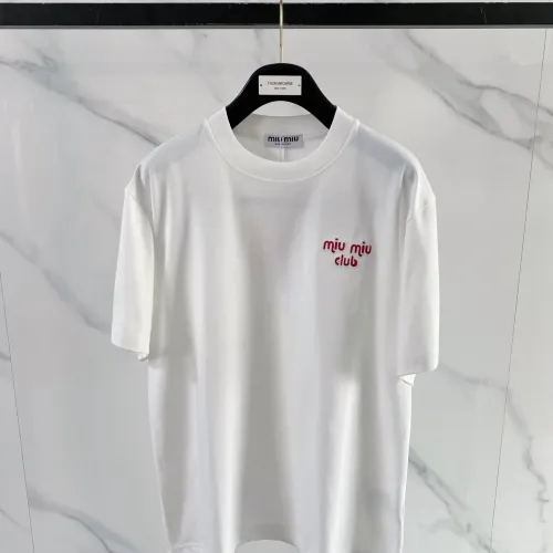 MIU MIU T-Shirts Short Sleeved For Unisex #1444454 $72.00 USD, Wholesale Replica MIU MIU T-Shirts