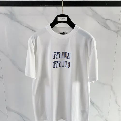 MIU MIU T-Shirts Short Sleeved For Unisex #1444456 $72.00 USD, Wholesale Replica MIU MIU T-Shirts