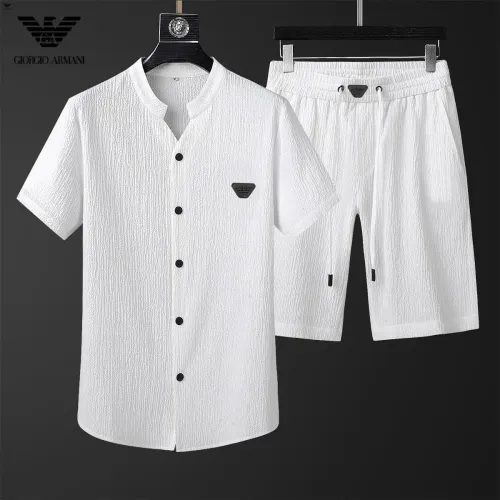Armani Tracksuits Short Sleeved For Men #1444629 $68.00 USD, Wholesale Replica Armani Tracksuits