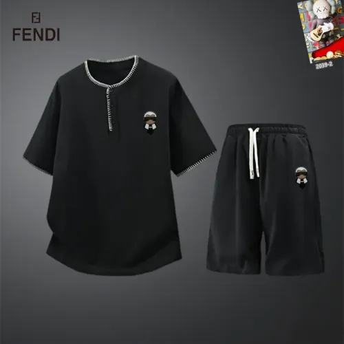Fendi Tracksuits Short Sleeved For Men #1444913 $56.00 USD, Wholesale Replica Fendi Tracksuits
