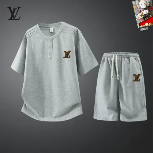 Louis Vuitton LV Tracksuits Short Sleeved For Men #1444952 $56.00 USD, Wholesale Replica Louis Vuitton LV Tracksuits