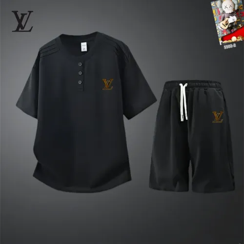 Louis Vuitton LV Tracksuits Short Sleeved For Men #1444953 $56.00 USD, Wholesale Replica Louis Vuitton LV Tracksuits