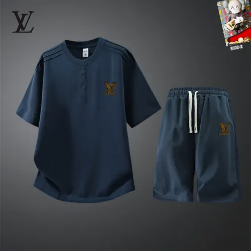Louis Vuitton LV Tracksuits Short Sleeved For Men #1444954 $56.00 USD, Wholesale Replica Louis Vuitton LV Tracksuits
