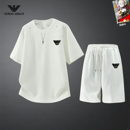 Armani Tracksuits Short Sleeved For Men #1444967 $56.00 USD, Wholesale Replica Armani Tracksuits
