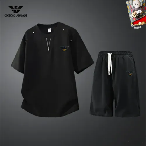 Armani Tracksuits Short Sleeved For Men #1444970 $56.00 USD, Wholesale Replica Armani Tracksuits