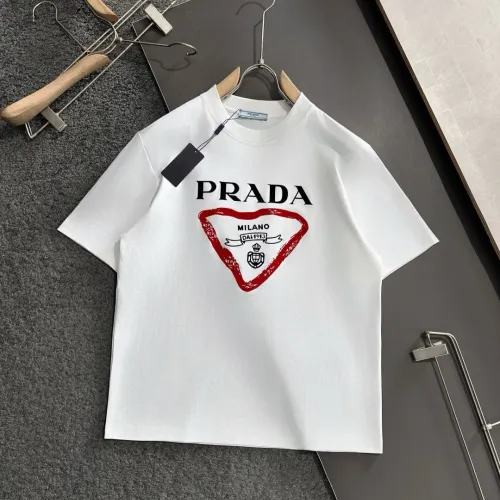 Prada T-Shirts Short Sleeved For Men #1445543 $40.00 USD, Wholesale Replica Prada T-Shirts