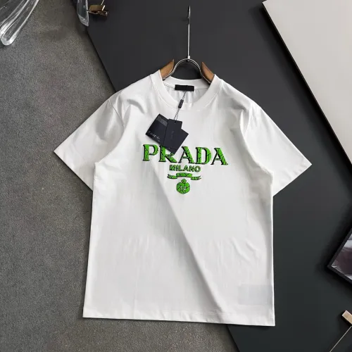 Prada T-Shirts Short Sleeved For Men #1445583 $40.00 USD, Wholesale Replica Prada T-Shirts