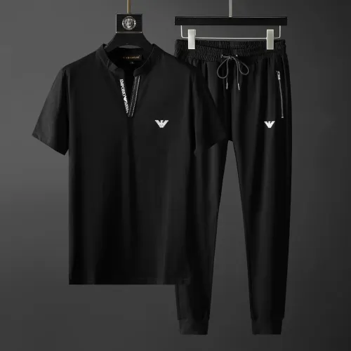 Armani Tracksuits Short Sleeved For Men #1445676 $68.00 USD, Wholesale Replica Armani Tracksuits