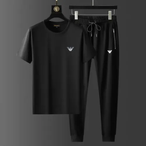 Armani Tracksuits Short Sleeved For Men #1445685 $68.00 USD, Wholesale Replica Armani Tracksuits