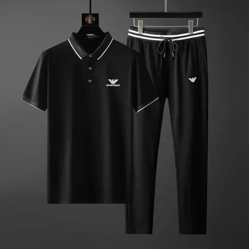 Armani Tracksuits Short Sleeved For Men #1445693 $72.00 USD, Wholesale Replica Armani Tracksuits