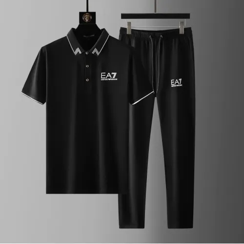 Armani Tracksuits Short Sleeved For Men #1445698 $72.00 USD, Wholesale Replica Armani Tracksuits