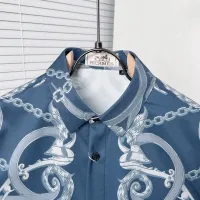 $64.00 USD Hermes Shirts Long Sleeved For Men #1439477