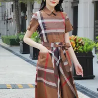 $85.00 USD Burberry Dresses Short Sleeved For Women #1440037