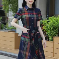$85.00 USD Burberry Dresses Short Sleeved For Women #1440038