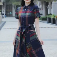 $85.00 USD Burberry Dresses Short Sleeved For Women #1440038