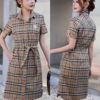 $85.00 USD Burberry Dresses Short Sleeved For Women #1440060