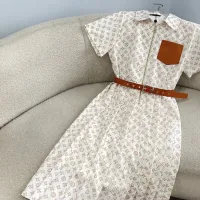 $82.00 USD Louis Vuitton LV Dresses Short Sleeved For Women #1440067