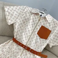 $82.00 USD Louis Vuitton LV Dresses Short Sleeved For Women #1440067