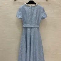 $135.00 USD Christian Dior Dresses Short Sleeved For Women #1440098