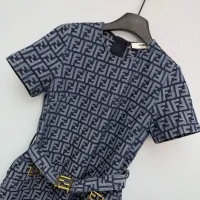 $130.00 USD Fendi Dresses Short Sleeved For Women #1440202