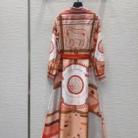 $88.00 USD Hermes Dresses Long Sleeved For Women #1440207