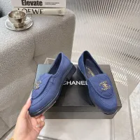 $92.00 USD Chanel Leather Shoes For Women #1441799