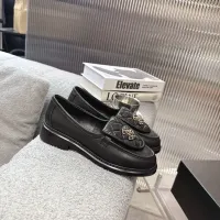 $92.00 USD Chanel Leather Shoes For Women #1441801