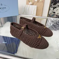 $122.00 USD Prada Flat Shoes For Women #1441823