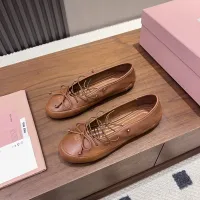 $92.00 USD MIU MIU Flat Shoes For Women #1441880