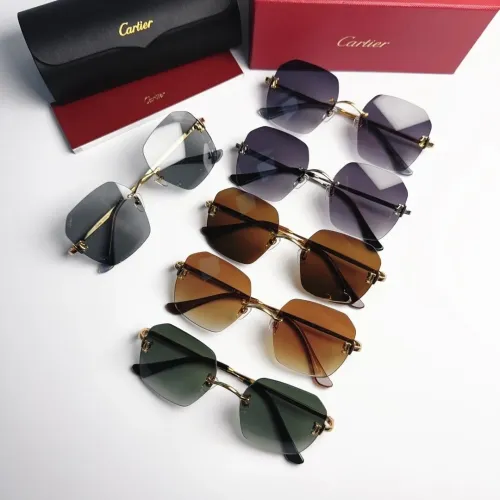 Replica Cartier AAA Quality Sunglassess #1448292 $48.00 USD for Wholesale