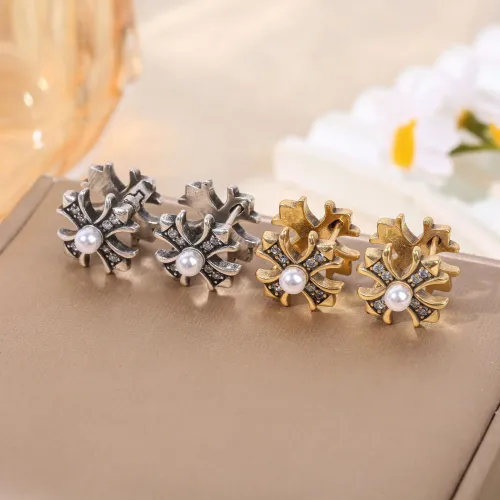 Replica Chrome Hearts Earrings For Women #1449398 $38.00 USD for Wholesale