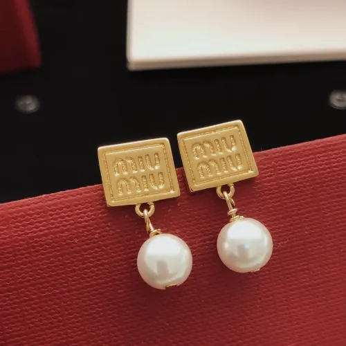 MIU MIU Earrings For Women #1449475 $25.00 USD, Wholesale Replica MIU MIU Earrings