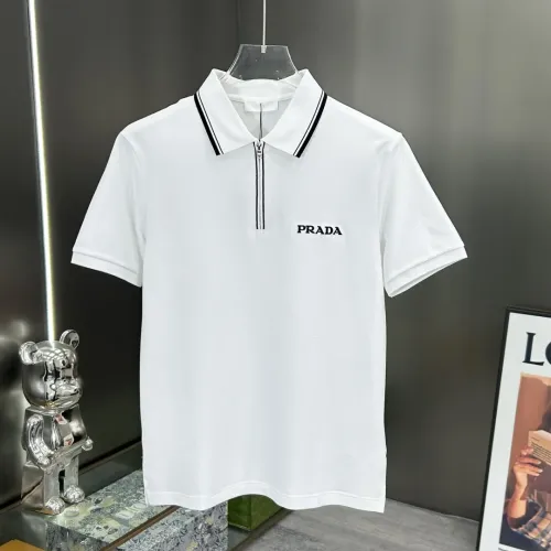 Prada T-Shirts Short Sleeved For Men #1450444 $82.00 USD, Wholesale Replica Prada T-Shirts