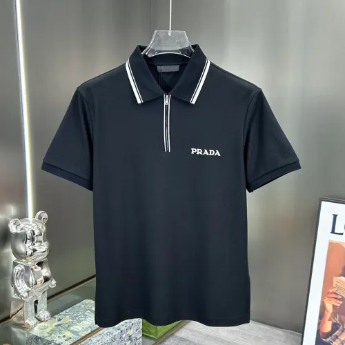 Prada T-Shirts Short Sleeved For Men #1450445 $82.00 USD, Wholesale Replica Prada T-Shirts